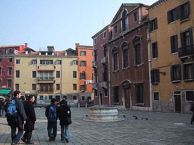 The crew sightseeing in Venice