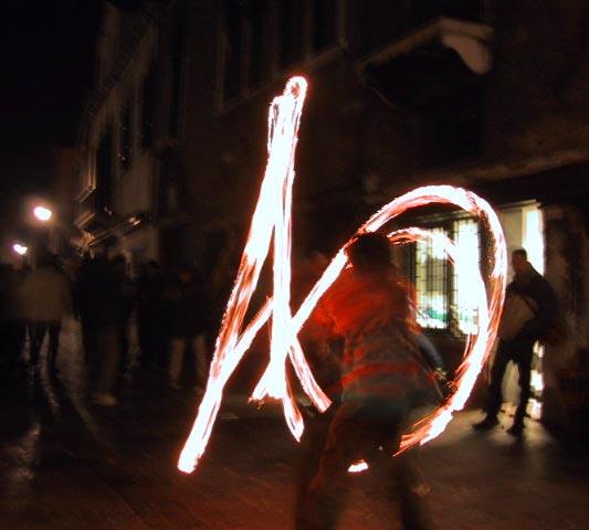 Venice - Fire Twirler.