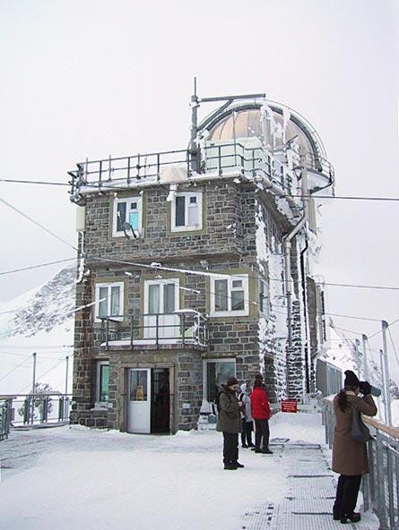 The observatory at the summit of Mt. Jungfrau