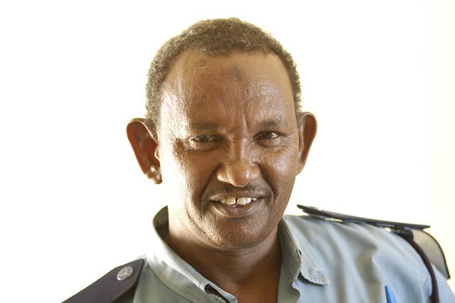 The immigration officer who stamped me out of Sudan.  My visa was one day expired, but he didn't seem to notice.