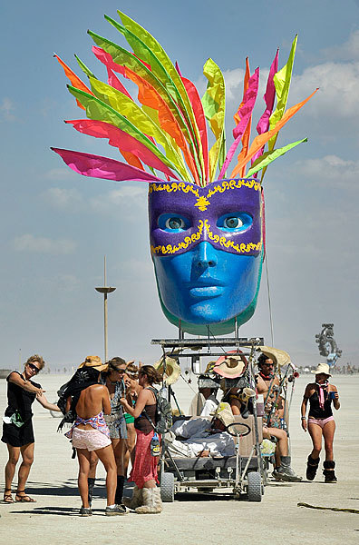 Art Car - Beautiful carnival type mask.