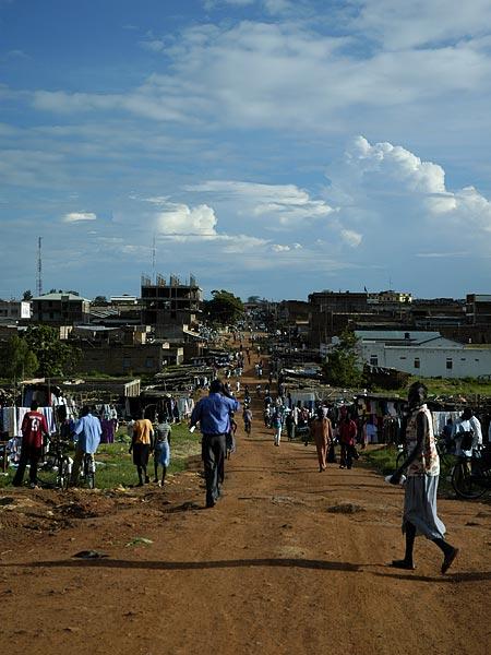Downtown Gulu - Life as normal;  It doesn't feel like a war zone.