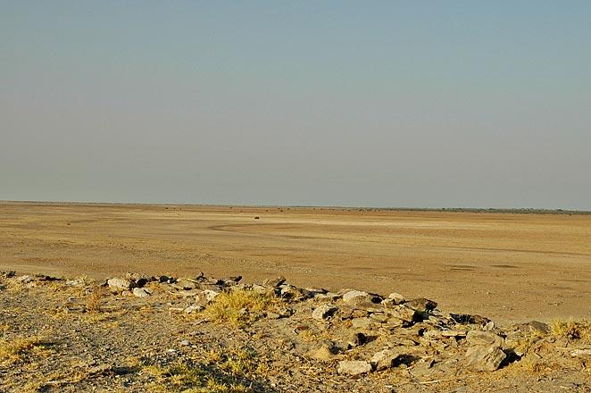 View from the watchtower - This is the desert that I had to walk through.
