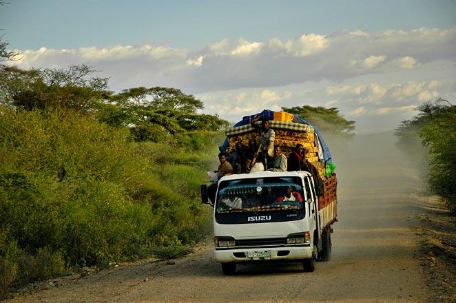 This truck isn't too different than the one I'm on - just fewer mattresses and a lot more people.