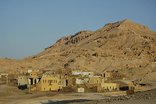 The village of Gorna on the outskirts of the Valley of the Kings