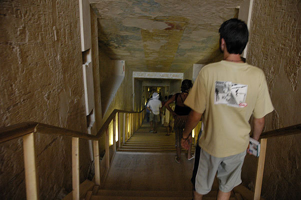 Descending into the tomb of Ramses IX