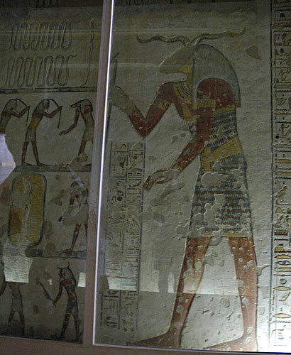 Wall paintings from the tomb of Merimtah.
