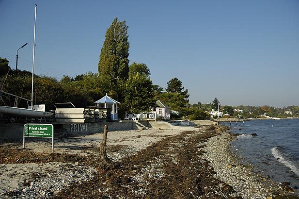 The Private Beach in front of the house in Copenhagen