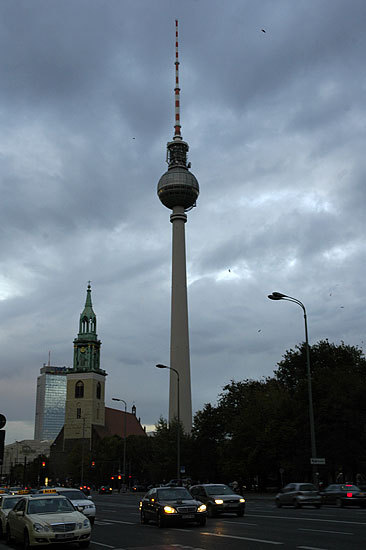 Fernsehturm - the massive TV tower is visible from almost everywhere in Berlin.