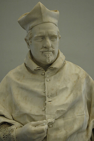 Cardinal of Monalto - 1650:  I was amazed by the detailwork on this statue.  Look at the buttons, and the hair.