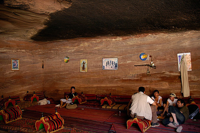 A nice little cafe set into the rock across from the Monastery.