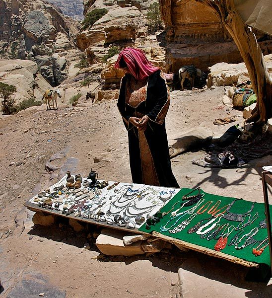 A souvenir vendor along the path up to the Monastery.