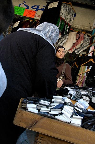 Shopping in downtown Amman.