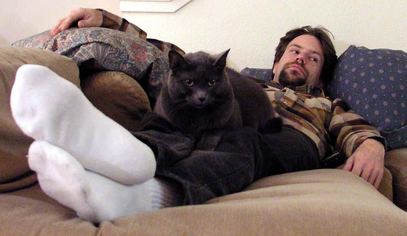 Graham and his cat